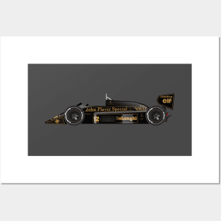 Ayrton Senna's Lotus 98T Illustration Posters and Art